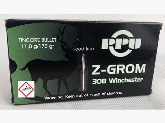 PPU cartouche à balle .308 Win Z-GROM 170grs