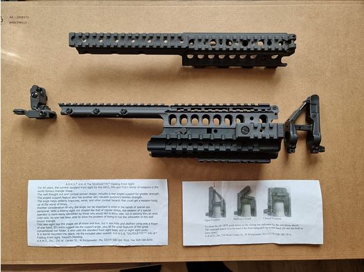 *RARE* A.R.M.S. - #50-C Rail System with #41-BL Folding Gas Block Sight and #40-L Rear Sight - 2000s AR15