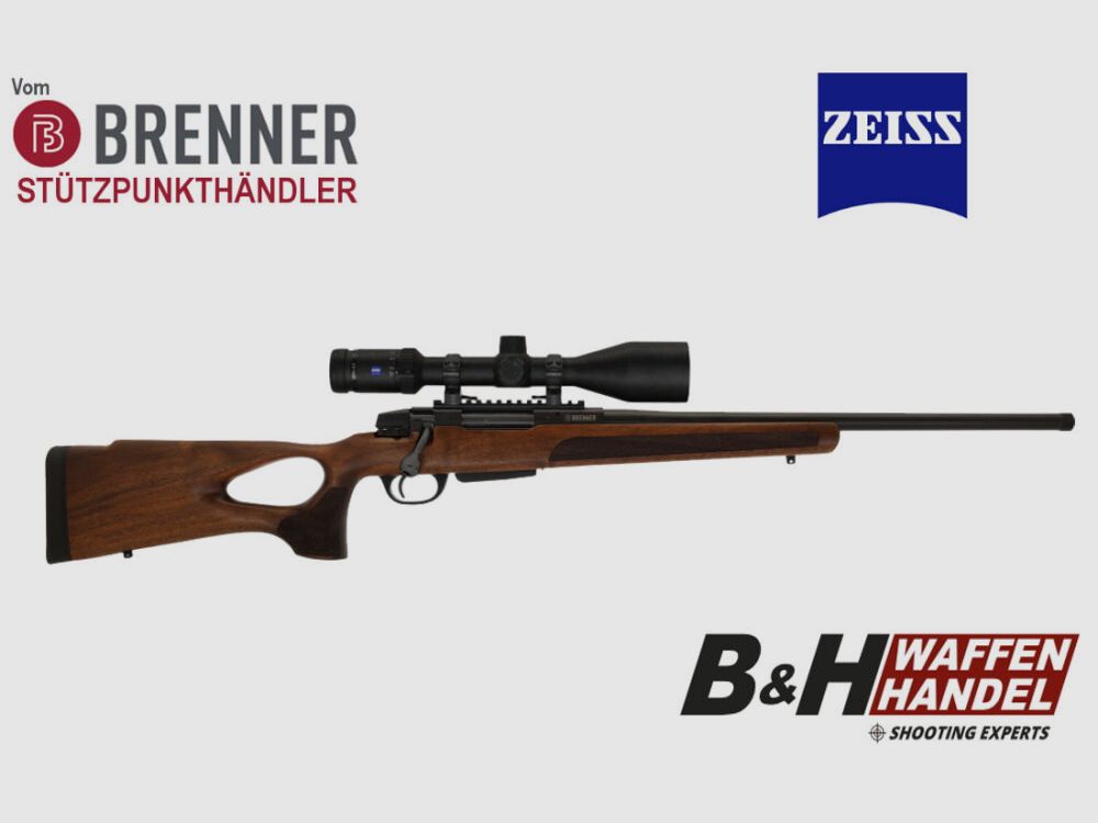 Pakiet kompletny Brenner: Brenner BR 20 z uchwytem z otworami z Zeiss V6 2.5-15x56 BR20