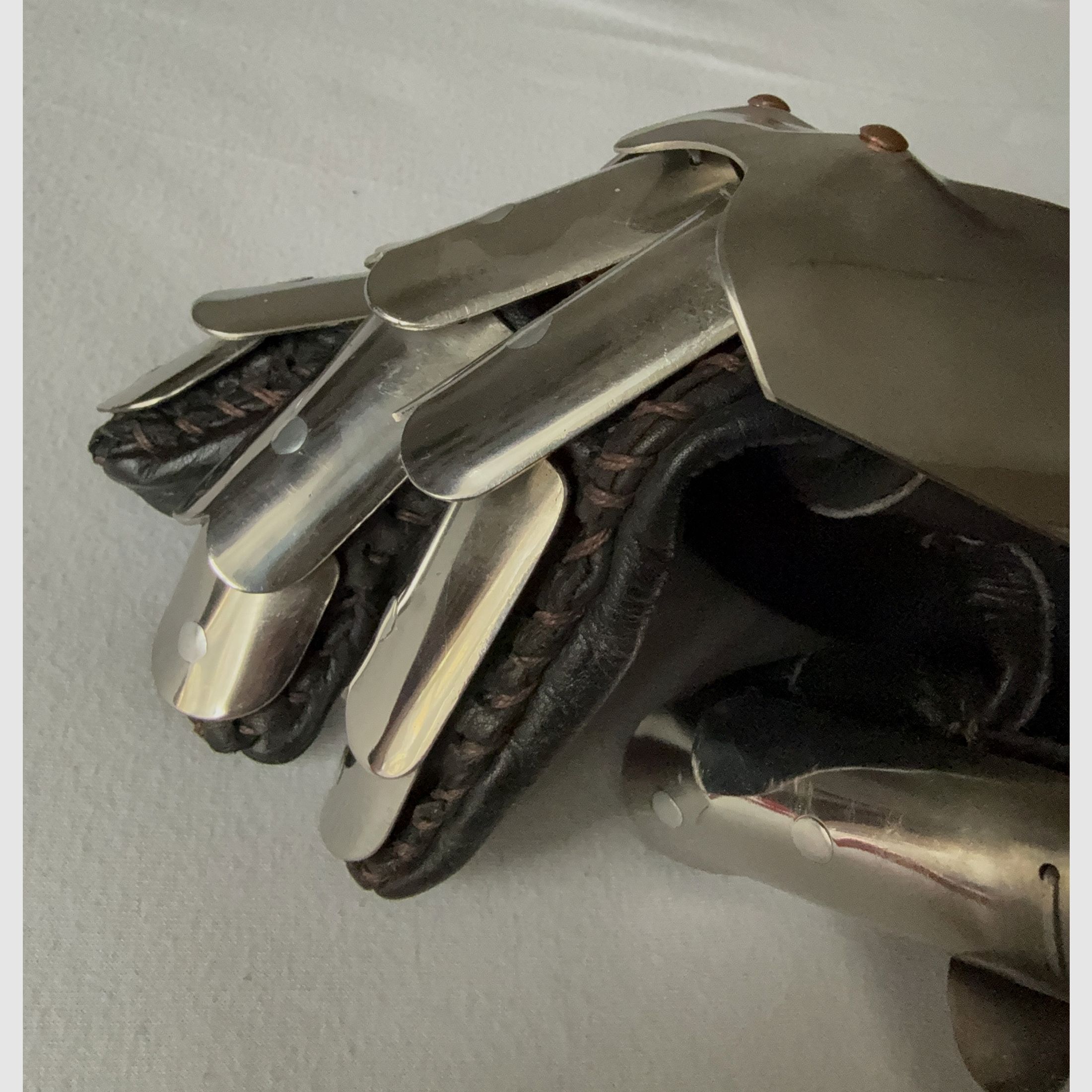 1A gants de chevalier pour le rituel de l'adoubement.