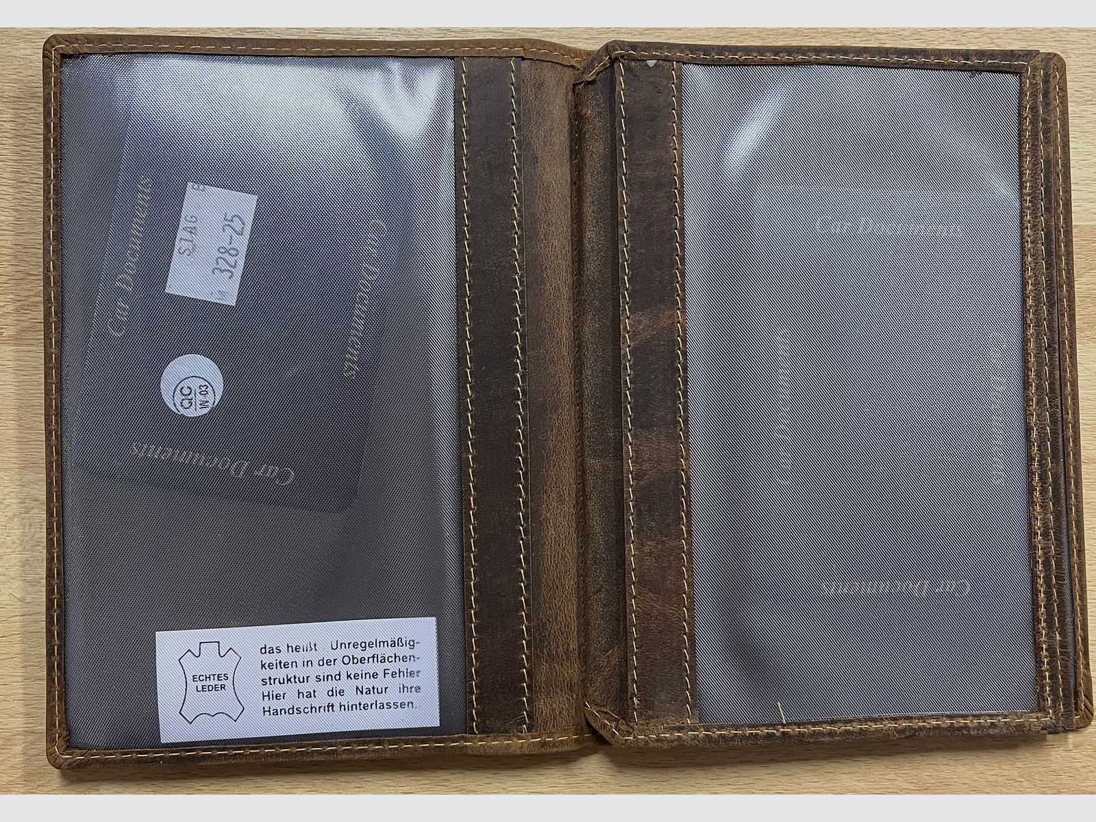 Carpeta de caza de cuero Zeiss, carpeta de identificación, estuche ciervo marrón 328-25-Stag