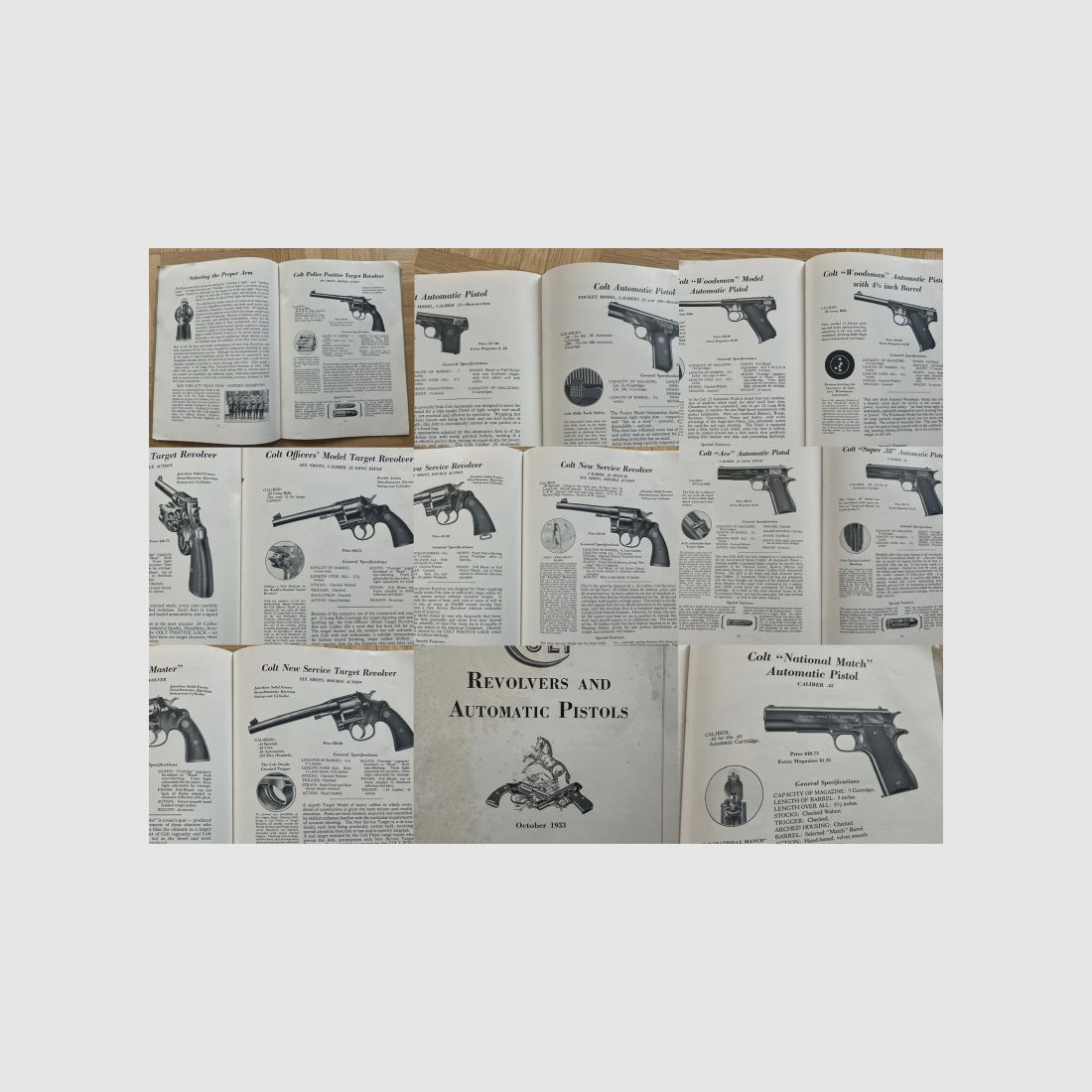 Colt Firearms Katalog von 1933 - Original für den Colt Sammler