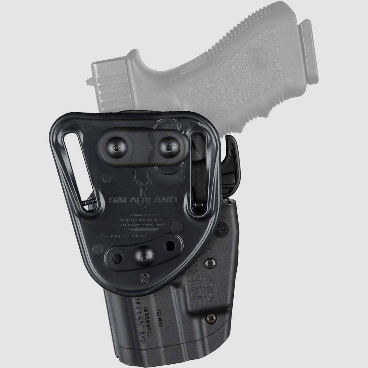 SAFARILAND 577 GLS "PRO-FIT" 7TS Gürtelholster 450* Walther PPQ 45/PDP/PDPC 5",Sig Sauer P220/P226/LDC /LDCII/X5/P320 5",.40,45 STD,Beretta 92/S/F/FS/M9/90-TWO/A1/A3/96/A1,CZ P-09,FNP.45,Jericho 941,S&W 4566/5906,Steyer-Schwarz-Links