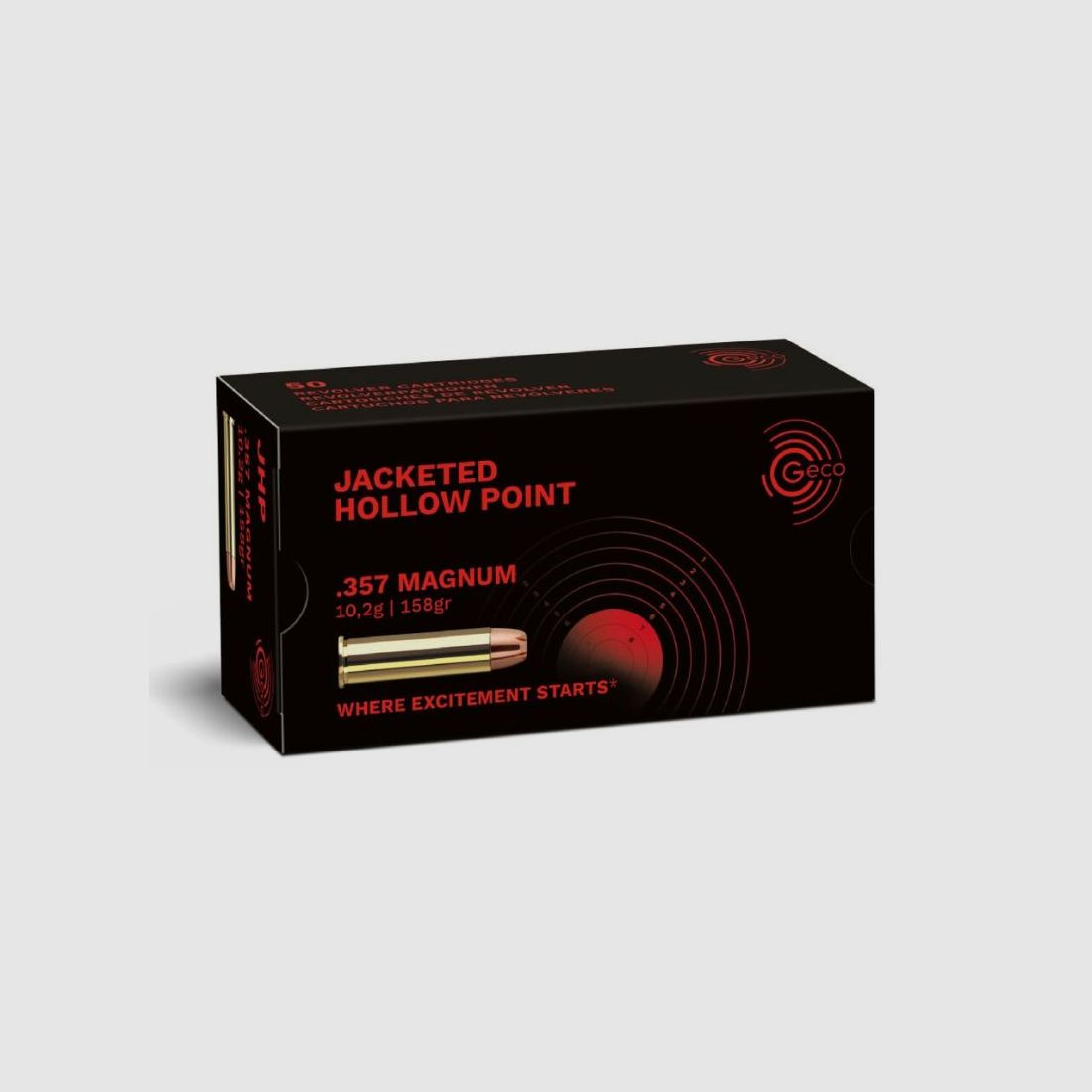 GECO .357 Magnum Jacketed Hollow Point 10,2g/158gr - 50 Patronen