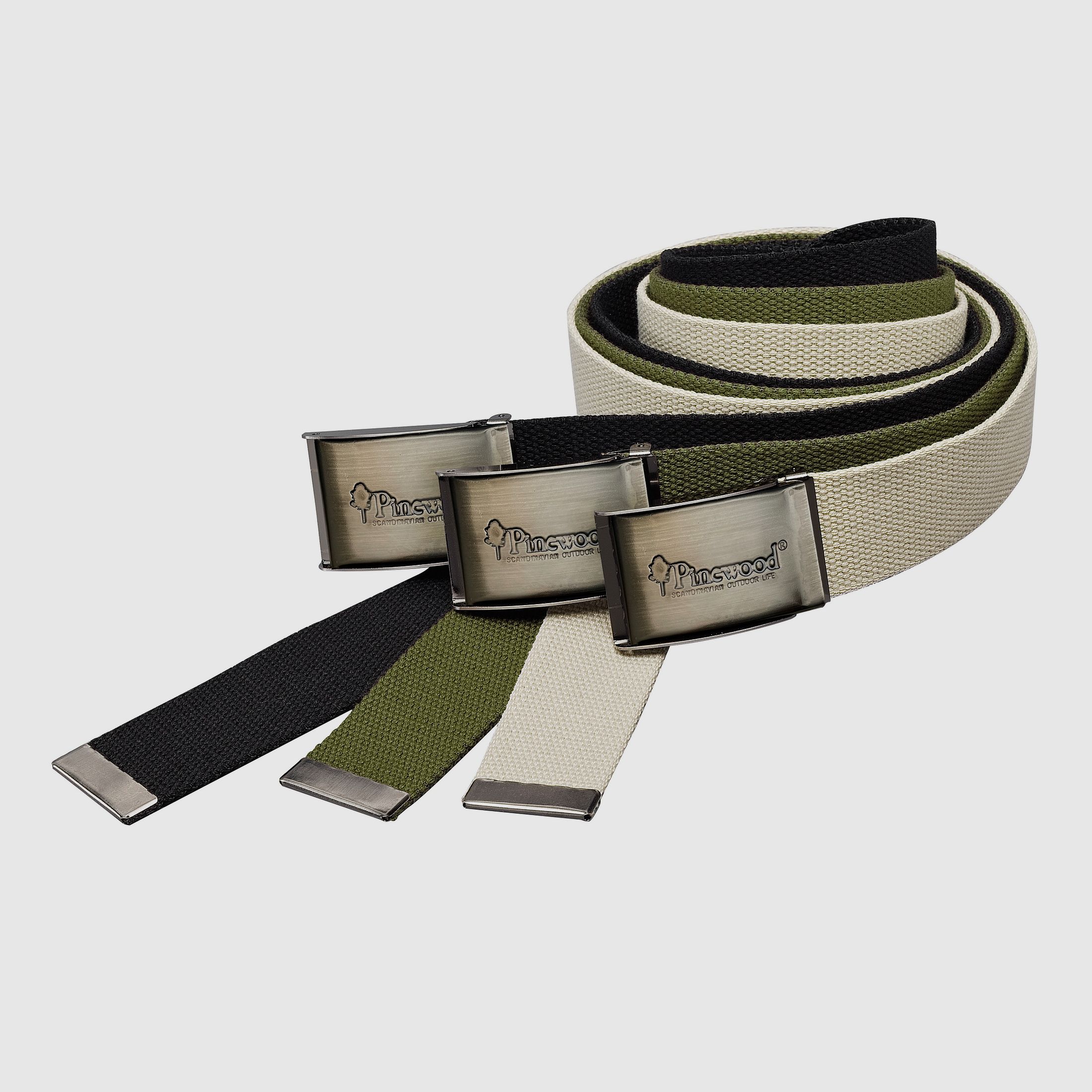 Pinewood canvasriem bruin, afbeelding 2 van 2
