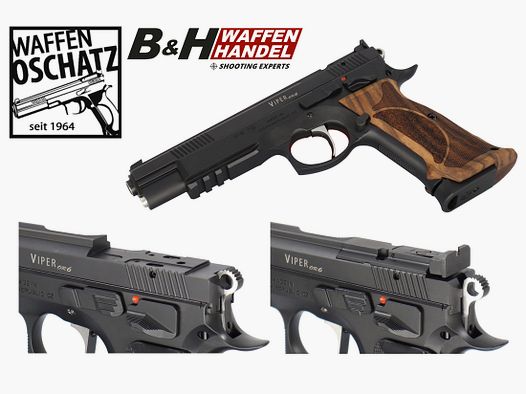  Waffen-Oschatz CZ75 Viper 6 Zoll mit SAO-Abzug - Optic Ready - Nussbaum Matchgriff