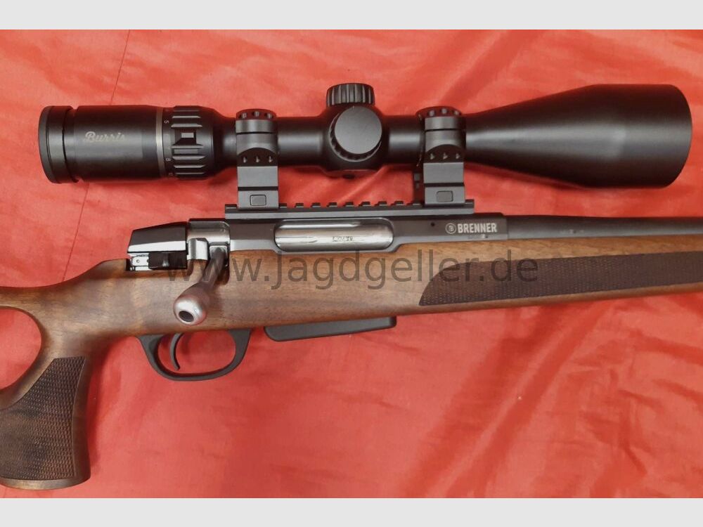 Repetierbüchse BRENNER BR20 308 Win. Holz-Lochschaft + Schalldämpfer und 3- .308Win