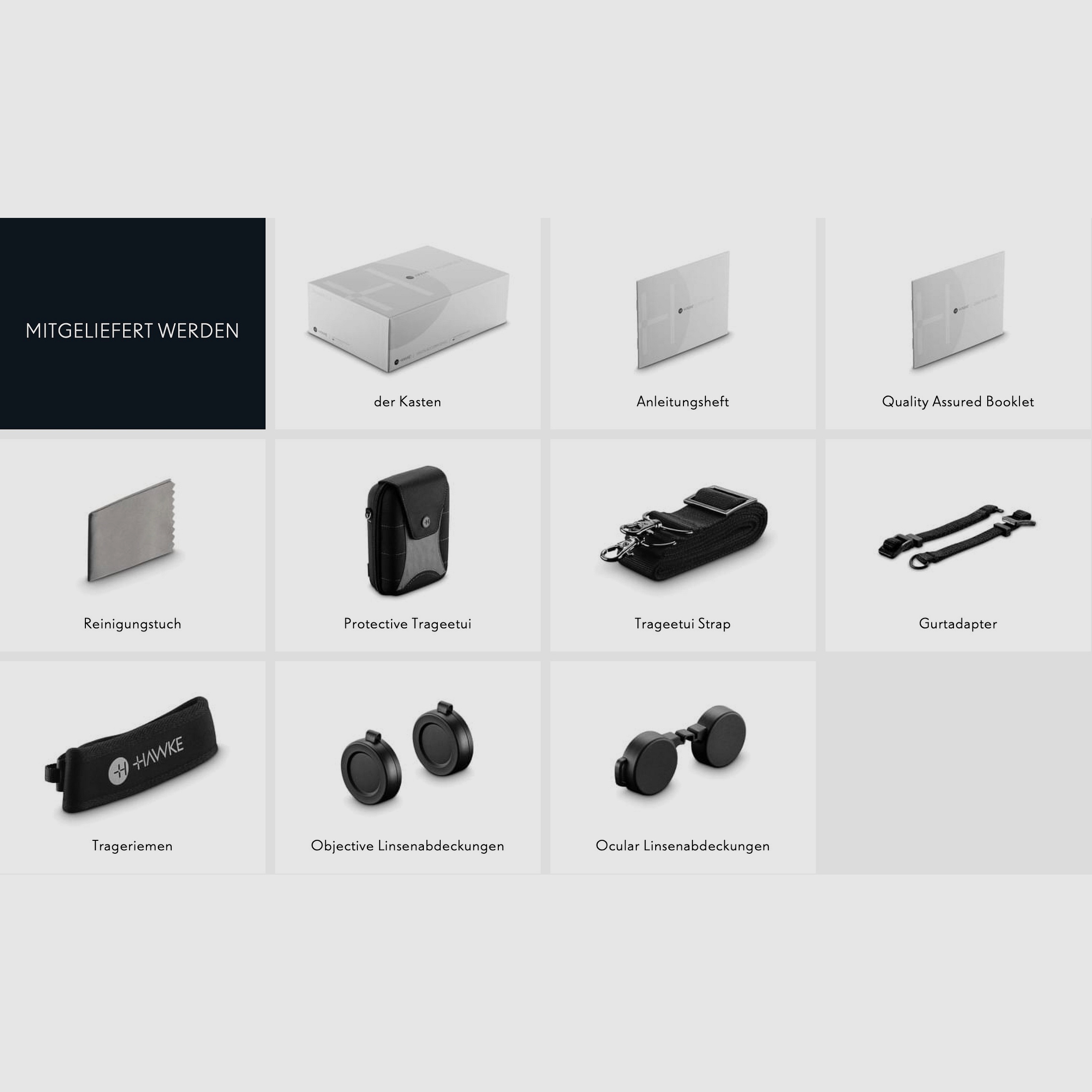 HAWKE 38011 Frontier HD X 8x42 Fernglas mit Riemen und Tragetasche Birdwatcher