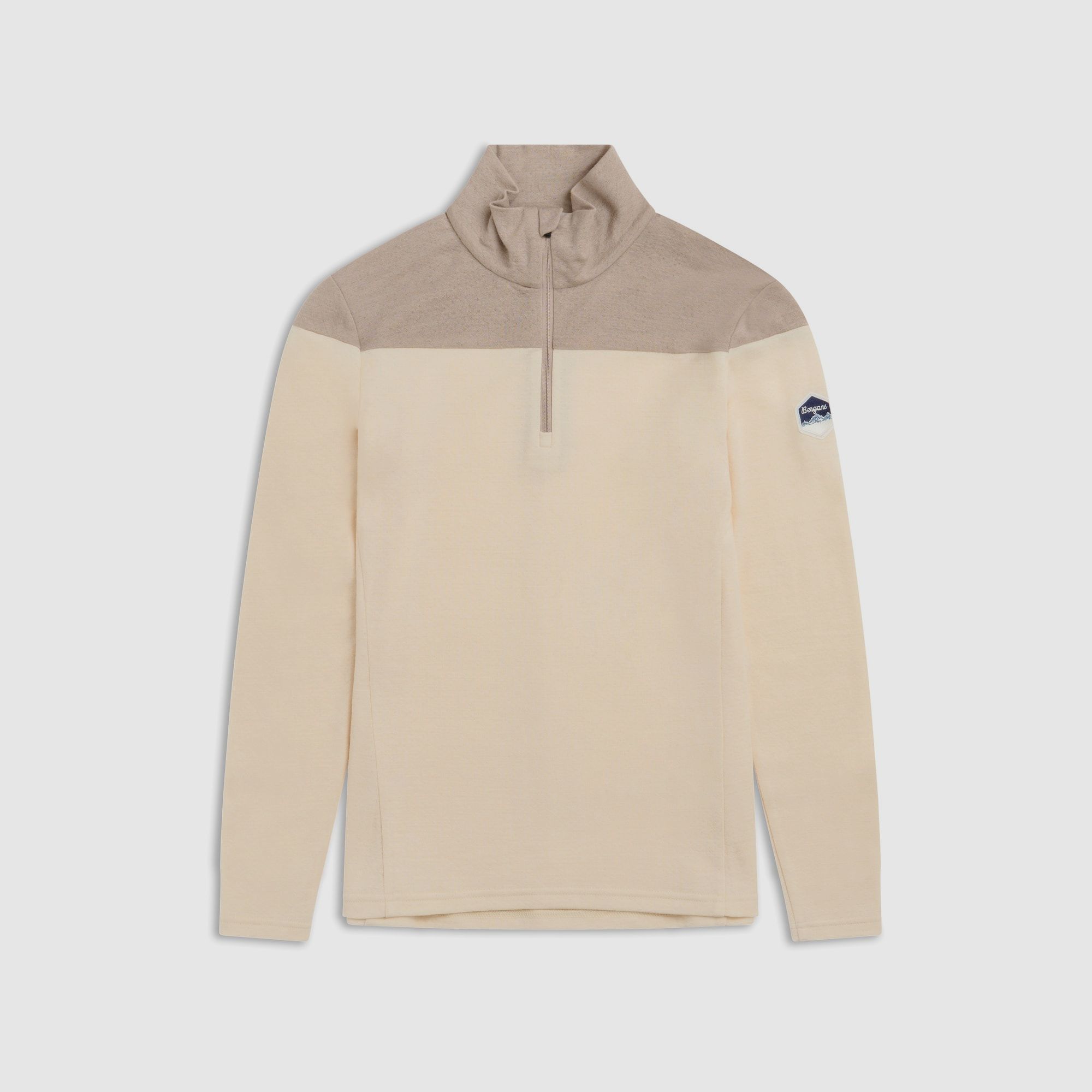 Bergans Inner:Dual Merino Half-Zip Thermoshirt Femme Crème/Beige XS