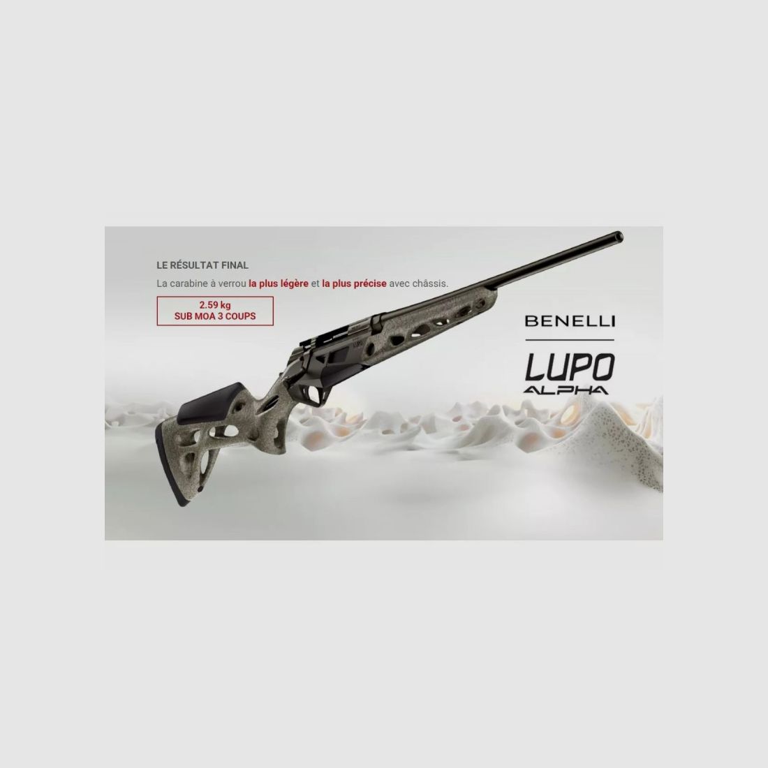 BÜCHSE BENELLI LUPO ALPHA BEST GUN METAL GRAY KAL. 300 WM 56 CM FILETE 5/8-24, Bild 3 von 4