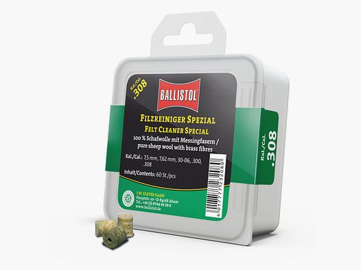 Limpiador de fieltro Ballistol especial / 60 uds. / cal. .308