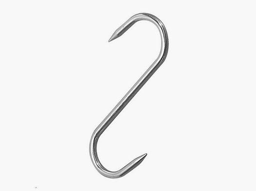 Meat hook S-hook 100 x 5 mm stainless steel
