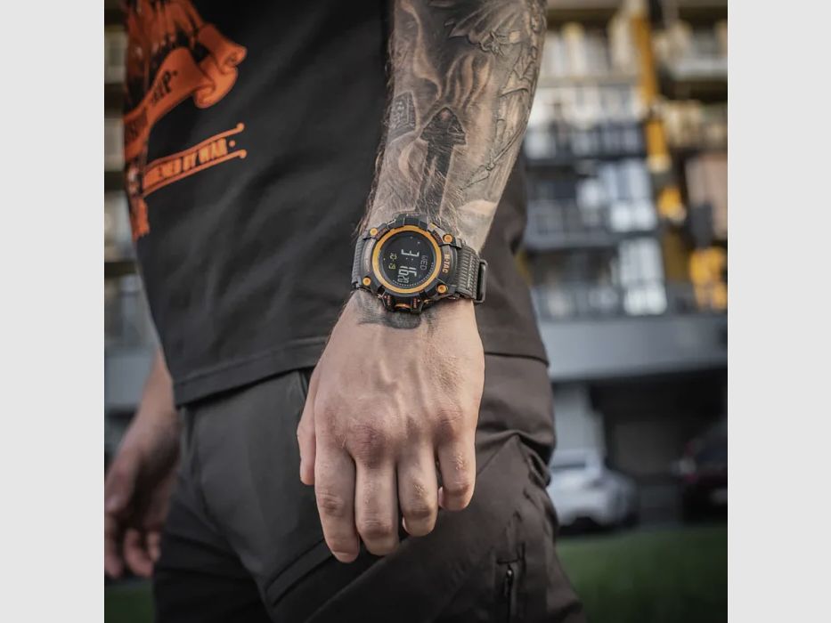M-Tac® Taktische Uhr Adventure Schwarz/Orange