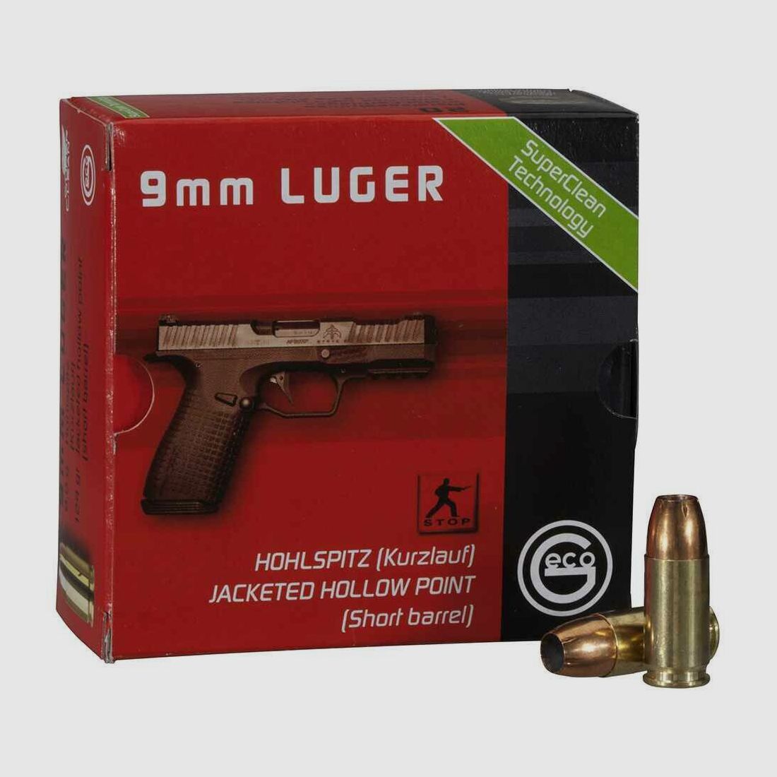 Geco Hollow Point Red Zone 124grs - 20pcs