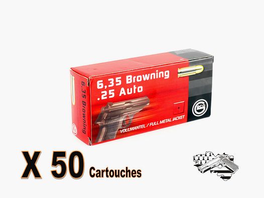 GECO 6,35 Browning FMJ 49 grs par 50