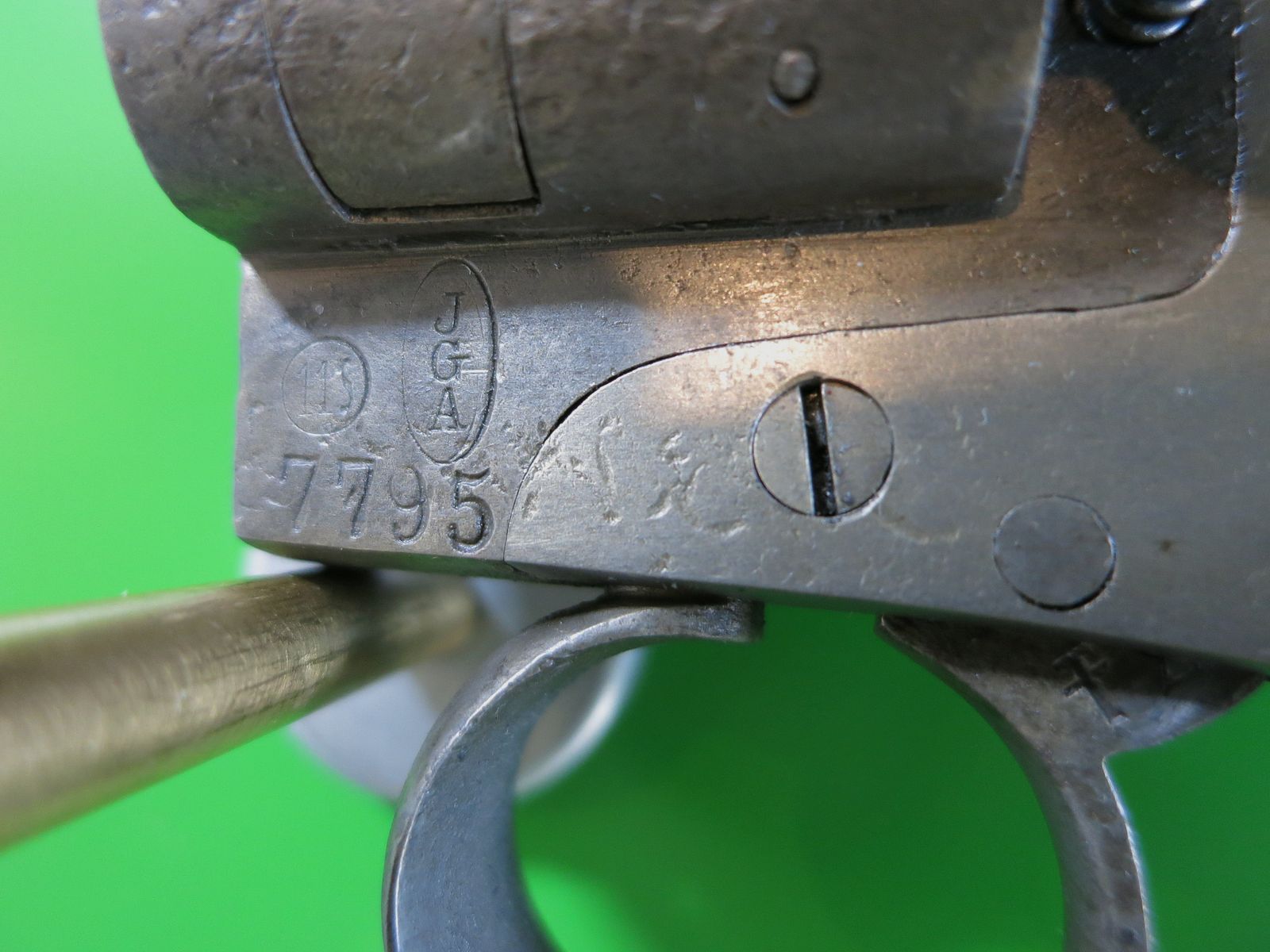 Pistolet sygnalizacyjny; pistolet świetlny bez lufy JGA (Anschütz) system Eisfeld, kal. 11 mm specjalny nabój #81-