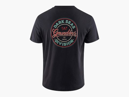 Grundens Dark Seas X Grundens Instinctive SS T-Shirt Mężczyźni Czarny M
