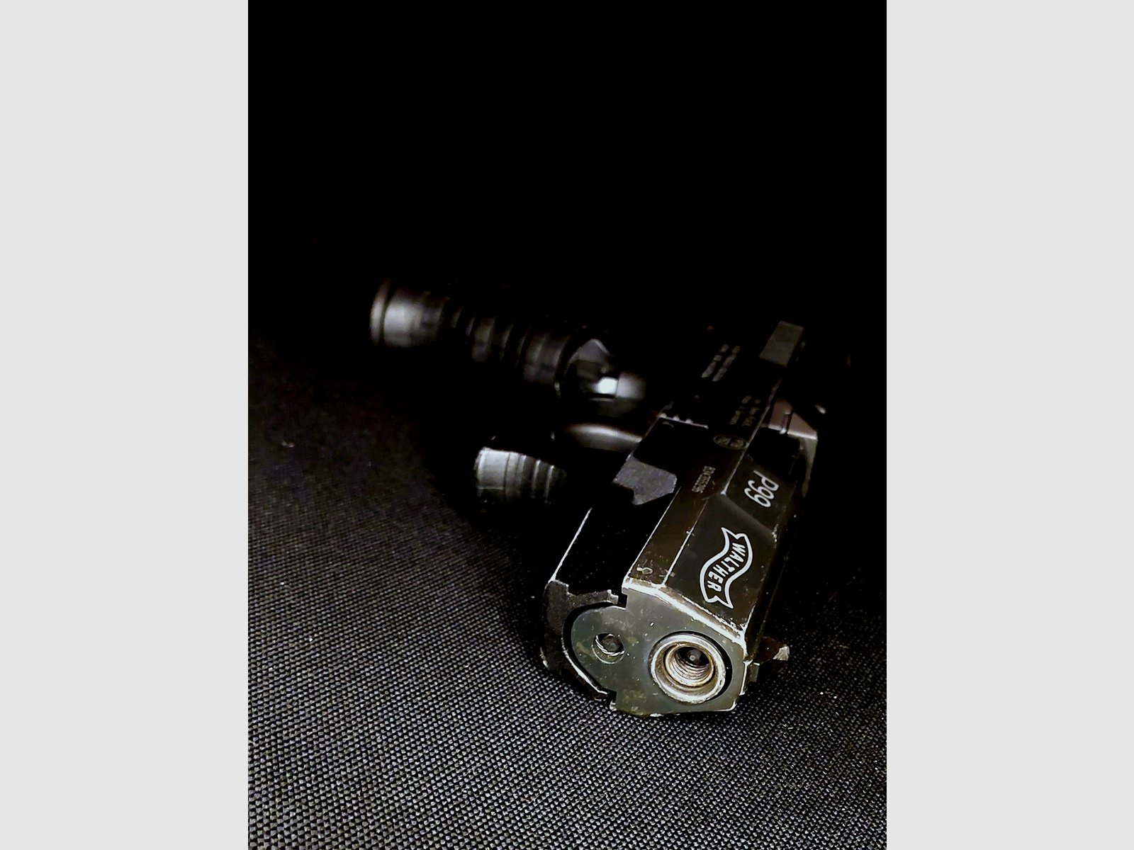 Pistolet à blanc Walther P99 9mm P.A.K. bronzé (PTB 637) P 99 avec étui en cuir