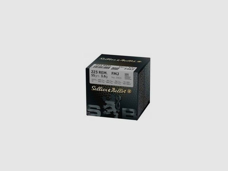 Sellier & Bellot .223 Rem. Vollmantel BT 55.grs Sellier & Bellot