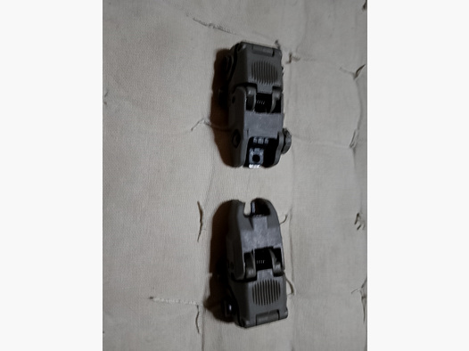 Flip Up Visier Picantinny 21mm Kimme und Korn set Tarn beige Paintball Makierer Airsoft Gewehr Universal