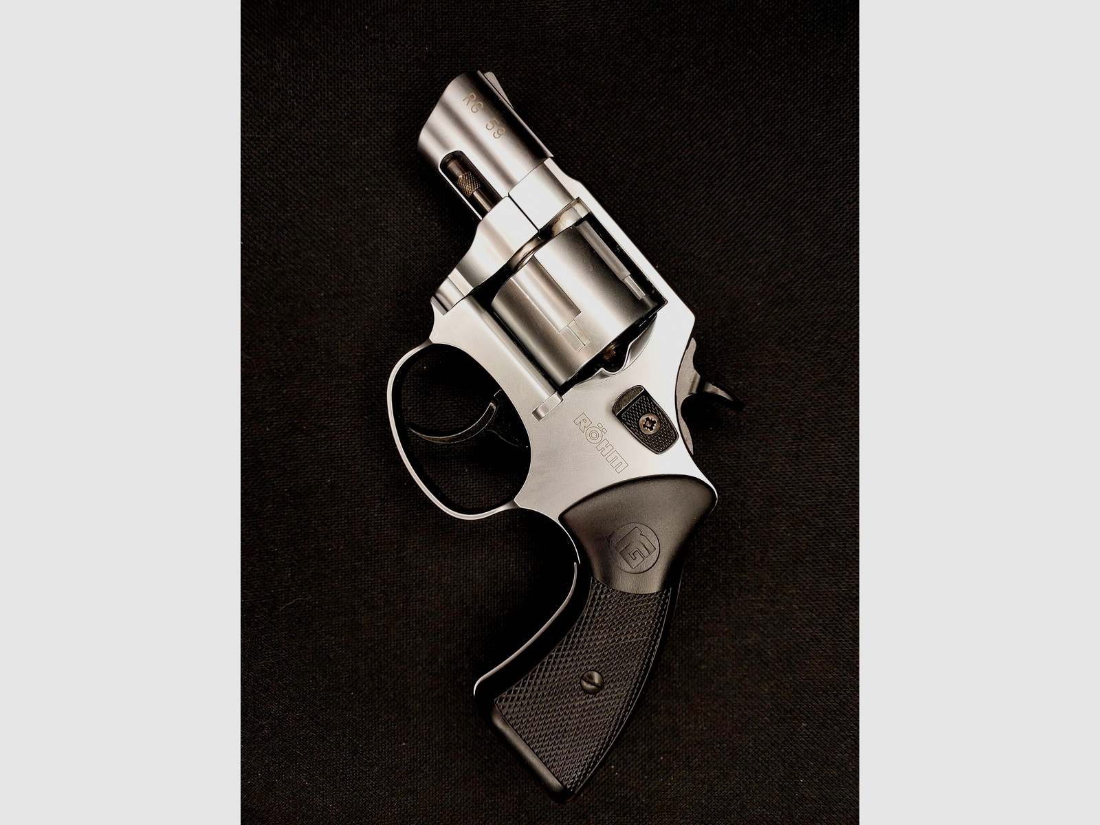 Röhm RG 59 Schreckschuss Revolver Alu Chrome 9 mm R.K. (PTB 735) als nieuw
