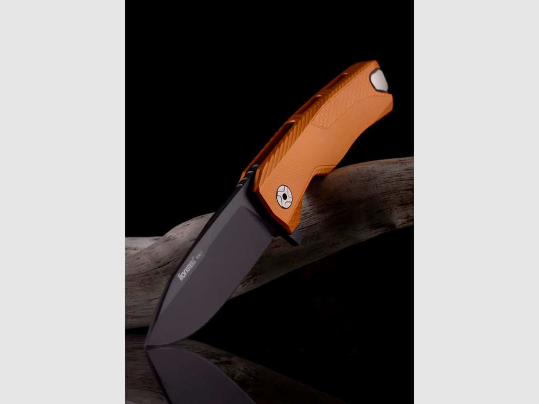Lionsteel ROK Aluminium Taschenmesser, orange, schwarz