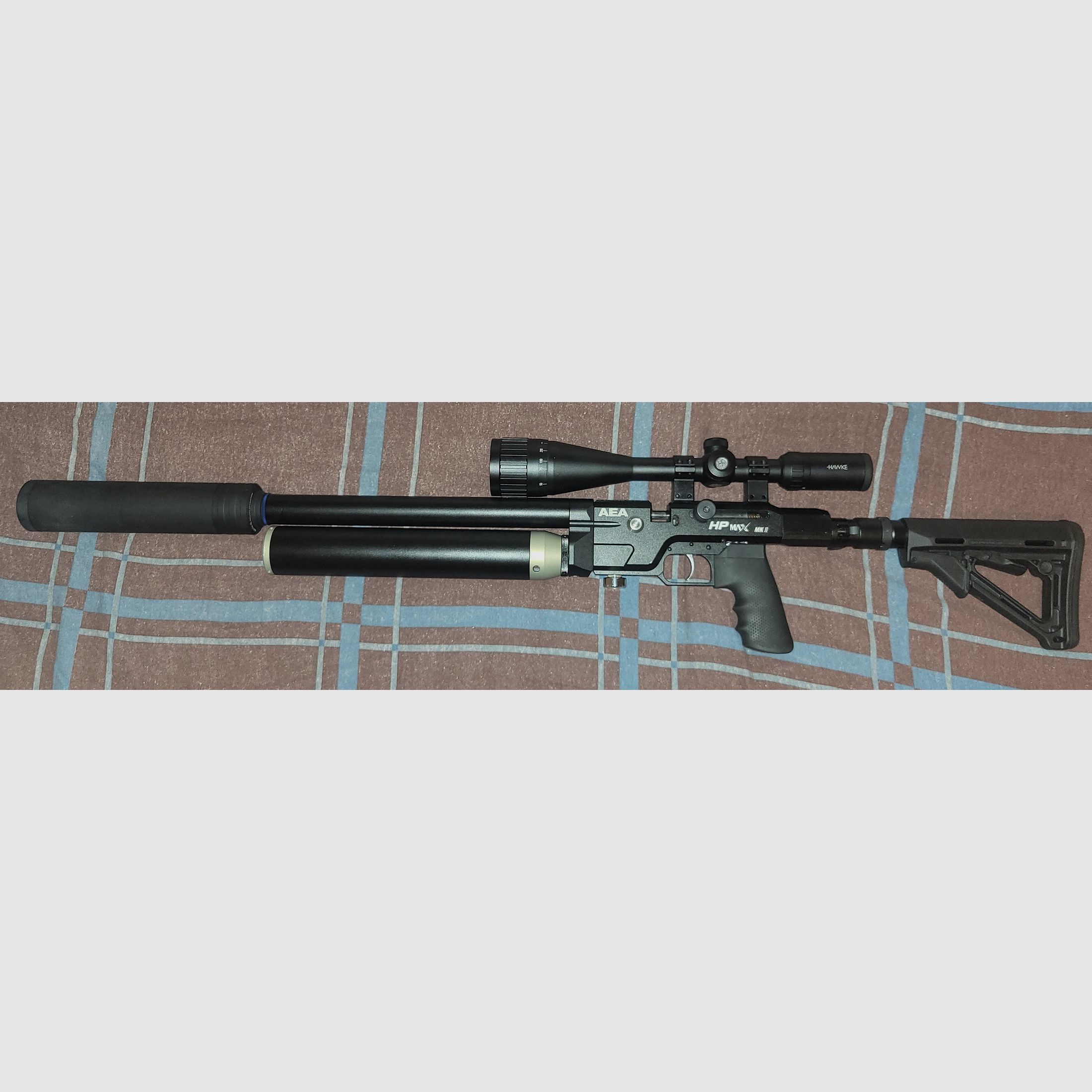 AEA HP MAX Mk.2 mit JADS Waldkauz Schalldämpfer, Hawke Vantage Zielfernrohr und viel mehr
