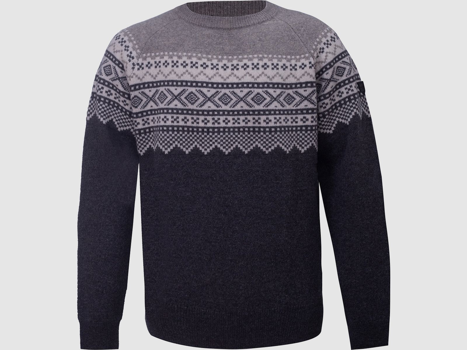 True North Sweater Wool Dark Grey Melange L