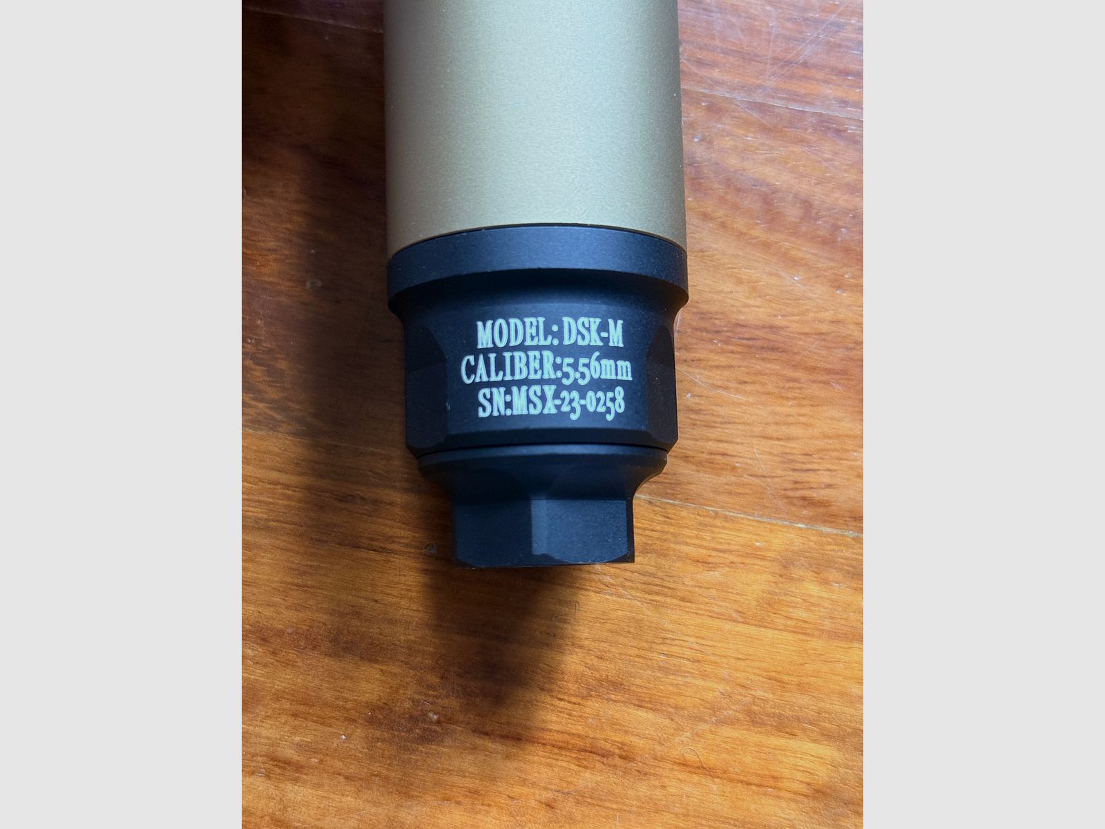 Airsoft MDX Suppressor 14CCW Cerakote Desert Neu