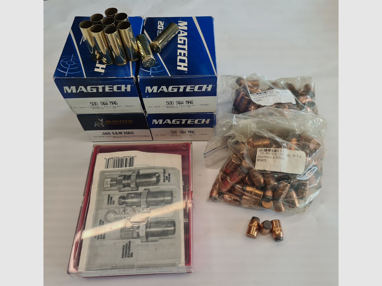 .500 S&W Magnum Wiederlader Material