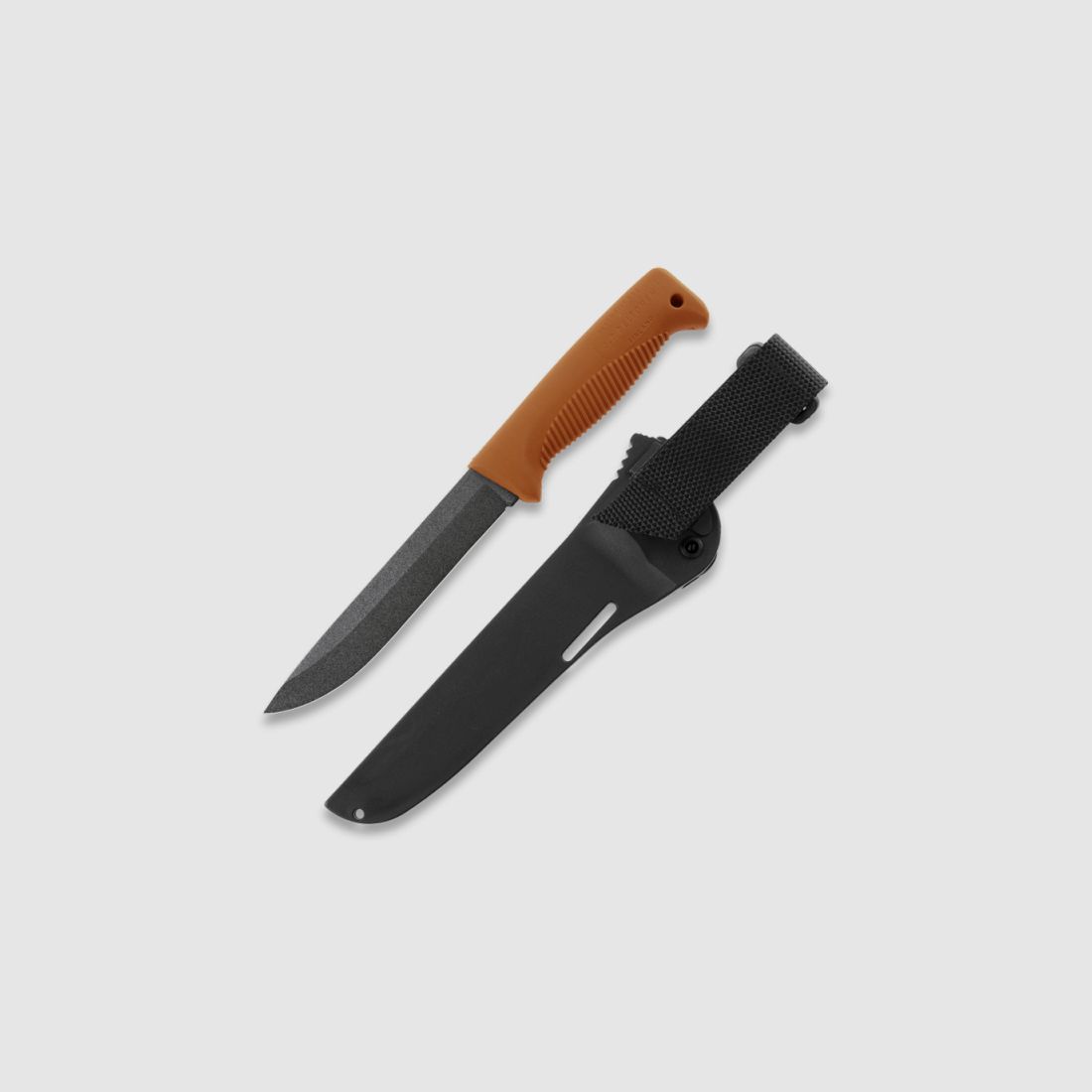 Peltonen Knives M95 Ranger Puukko Sissipuukko FJP134 orangener Griff PTFE Beschichtung Kunststoffscheide schwarz