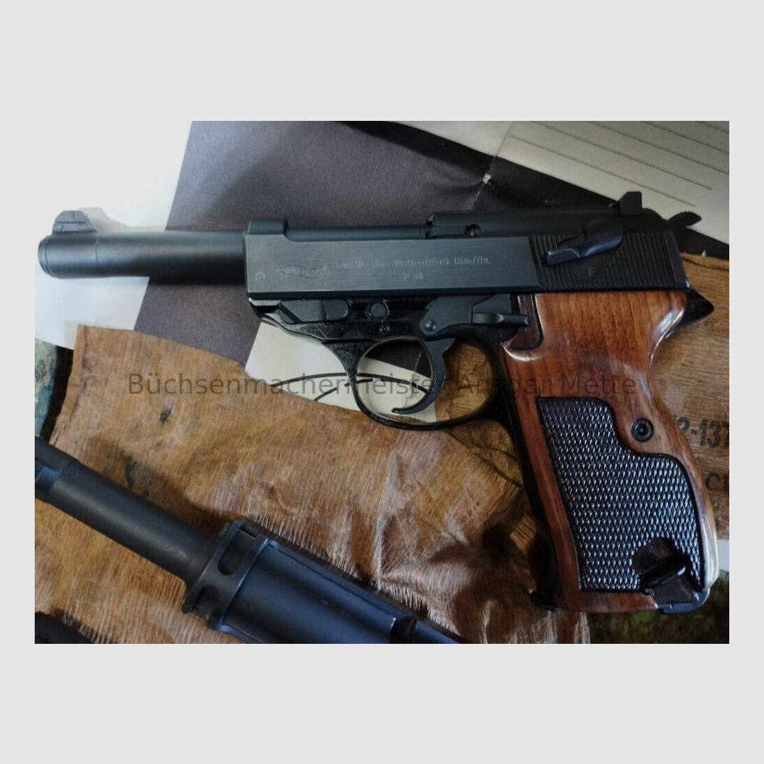 Walther P38 Set mit WS auf 22lr + Austauschlauf. 7,65mm Para P38 Set