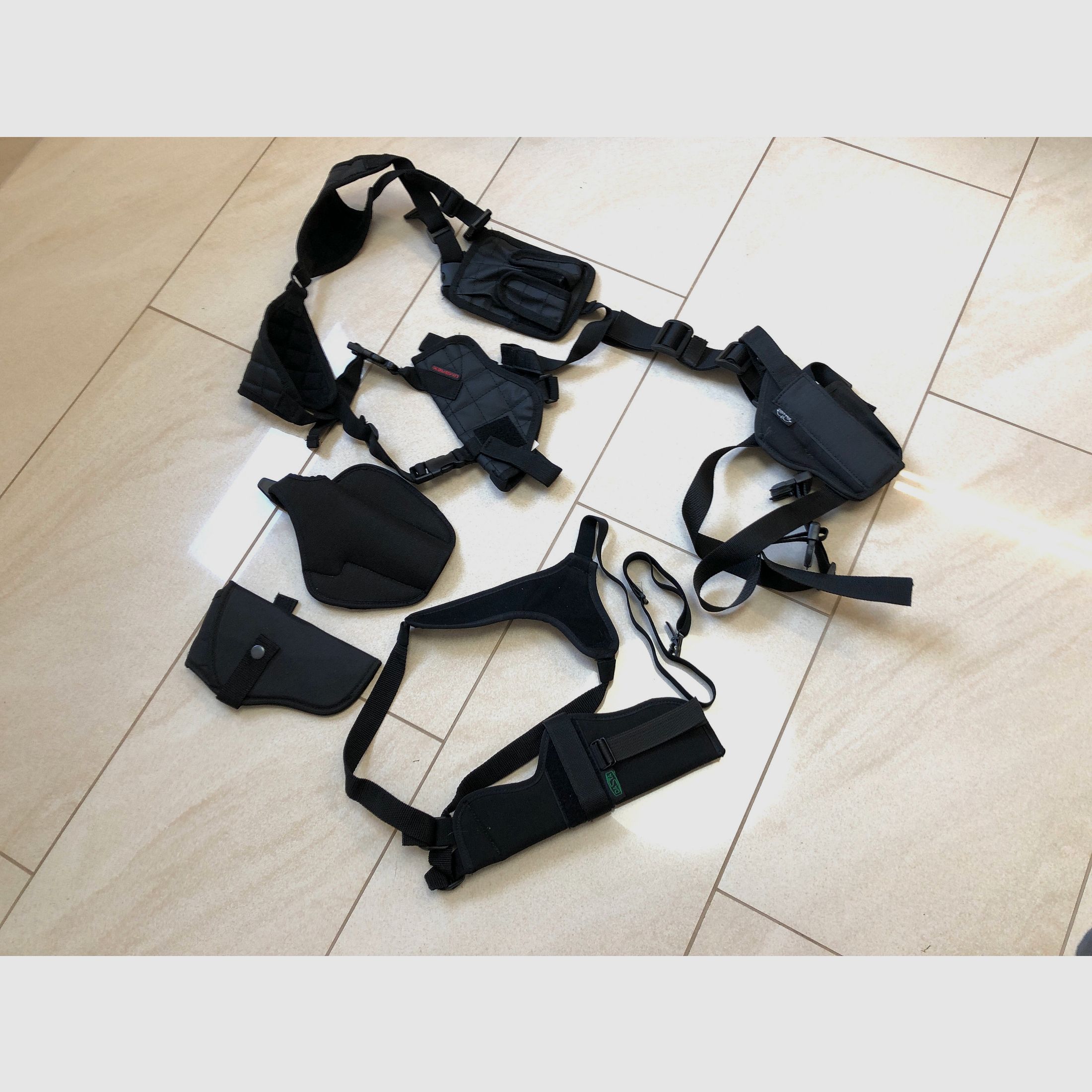 ••• Holster - Konvolut / 4x Cordura - Pistolenholster •••