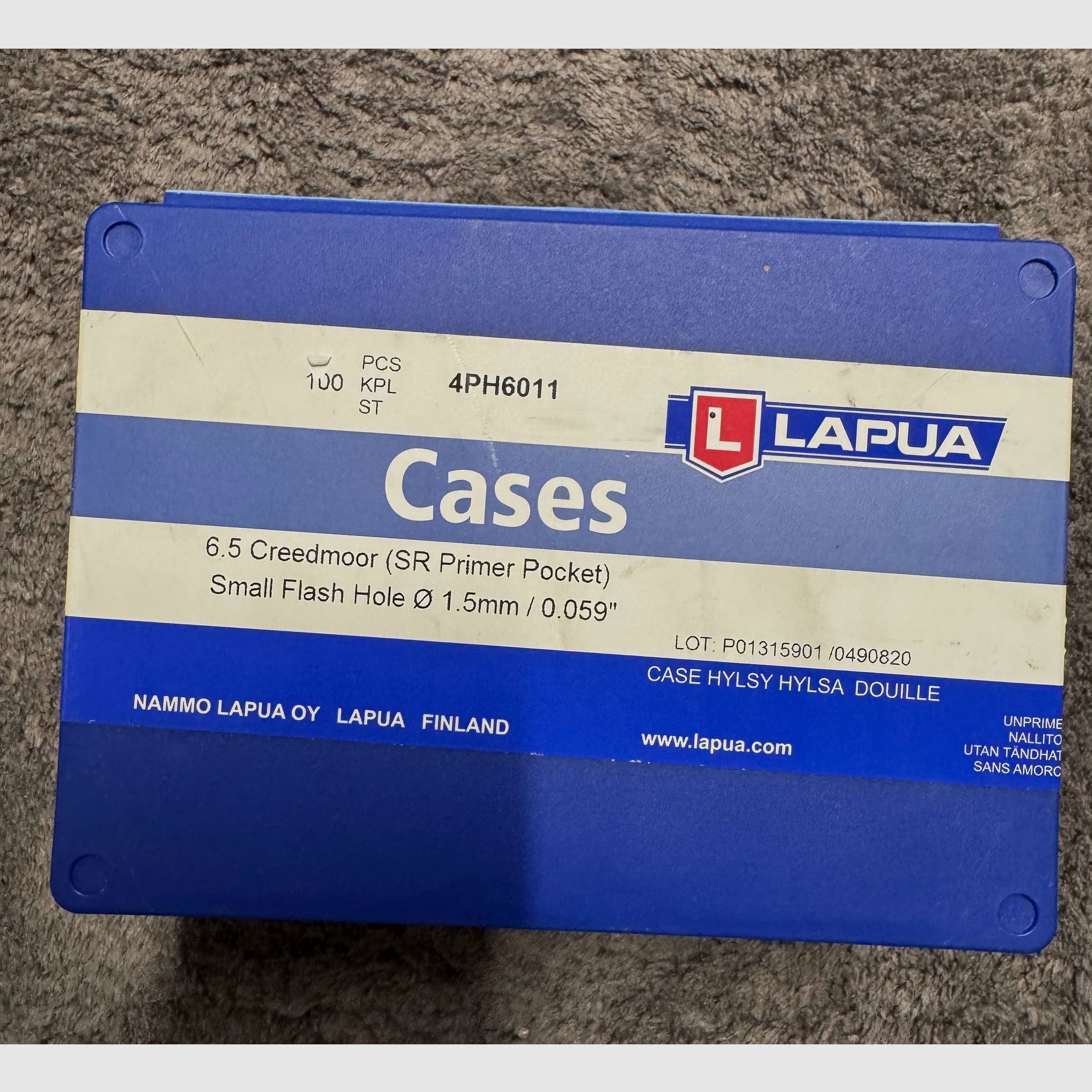 100 Lapua cases 6.5 Creedmoor SR Small Rifle