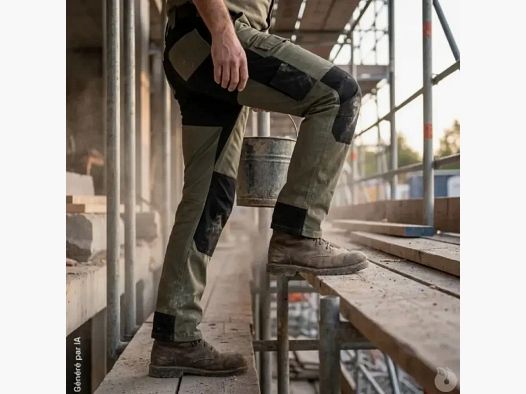 Pantalon de travail Pro kaki et noir renforcé Oxford 900D