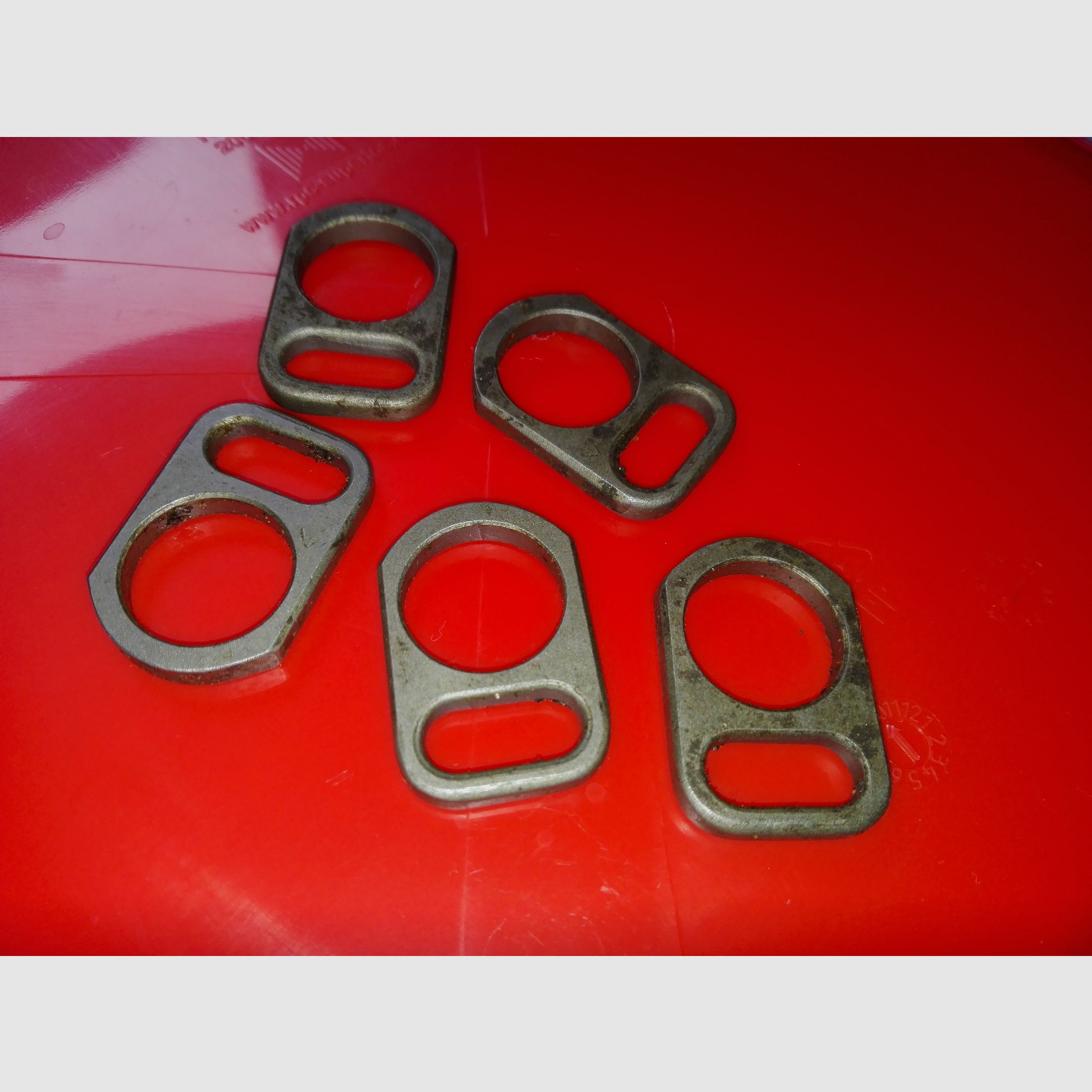 Original polnische AK 47 Gasblock Trageriemenplatten/gasblock sling mounting plates wie neu!   Tags: AKM AK74 Saiga MPi Yunker Type 56