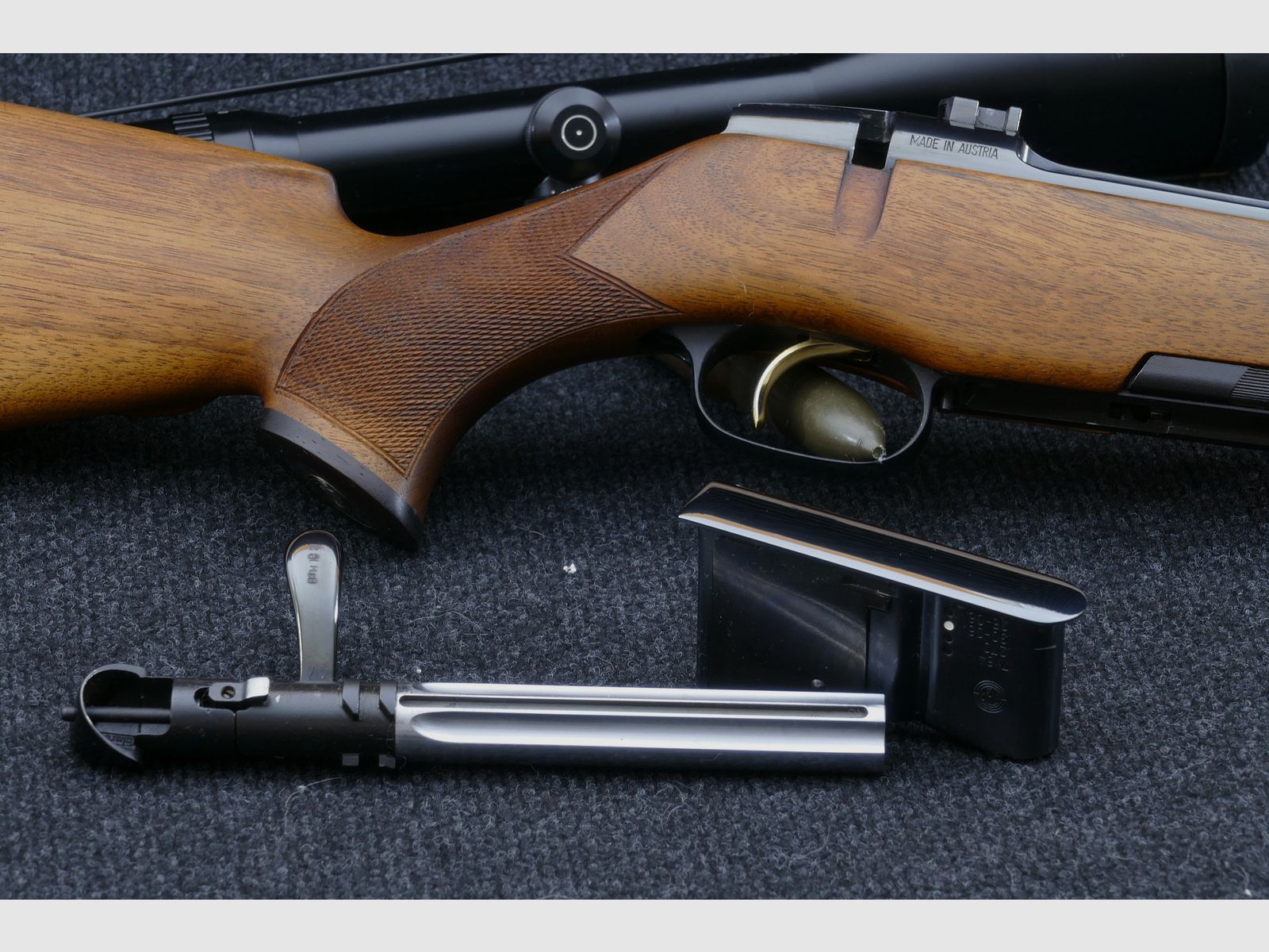 Steyr Mannlicher Luxus M en calibre .30-06 Springfield de primera mano en estado original excepcionalmente bueno, casi como nuevo WHB295