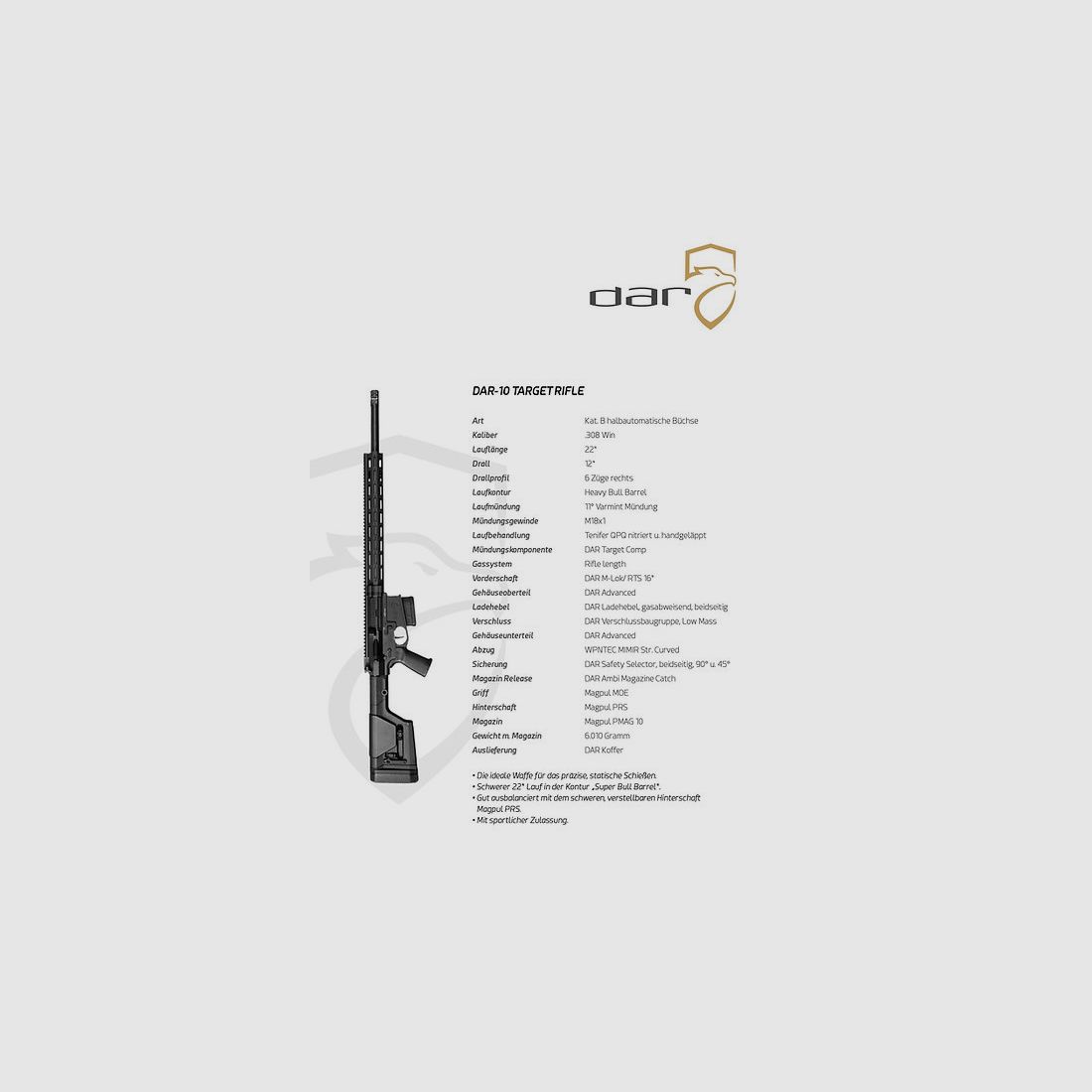 DAR-10 Target Rifle | AR15 – 22″