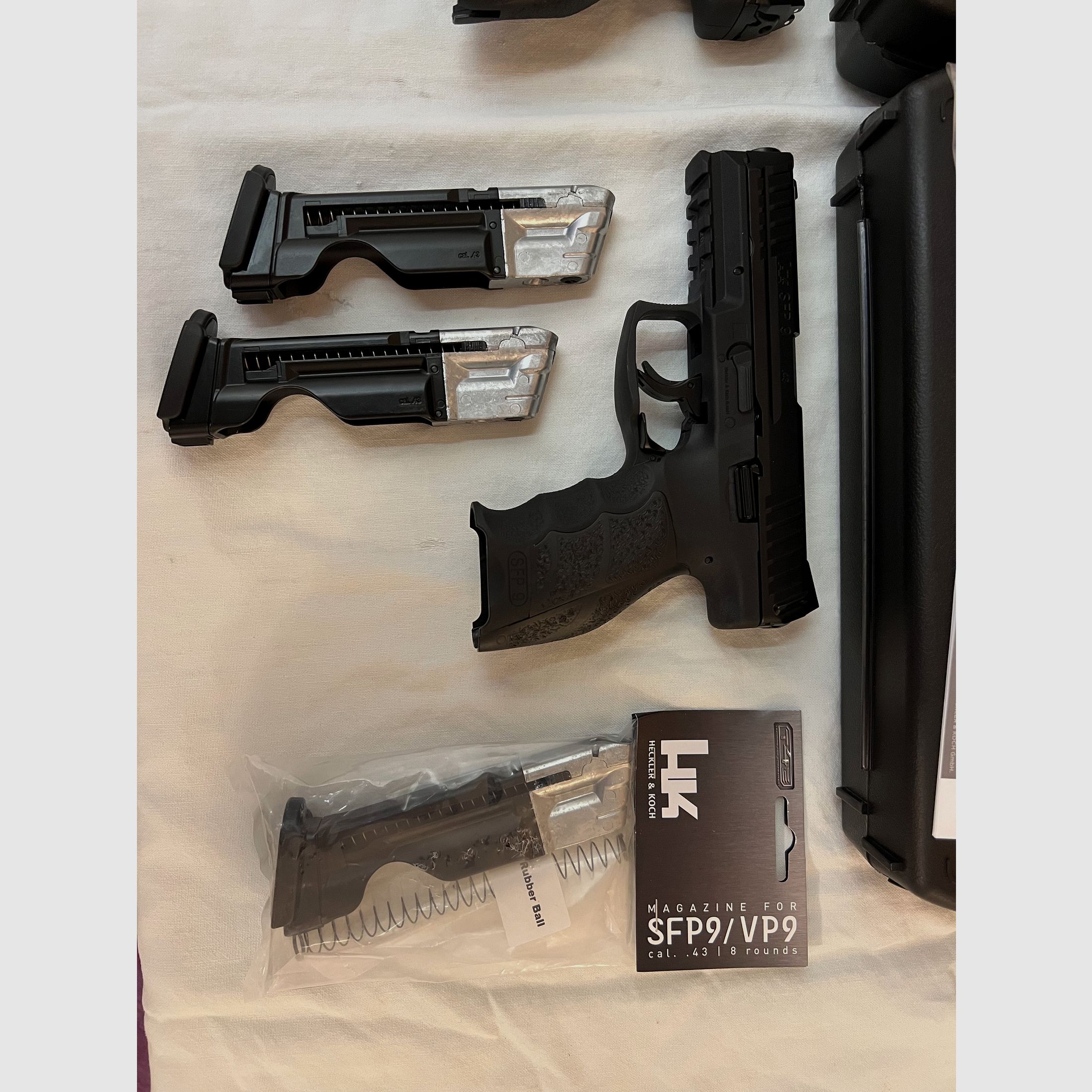 Umarex VFC Heckler & Koch SFP9 T4E CO2 RAM Pistole Kal. 43 schwarz neu NP 270€