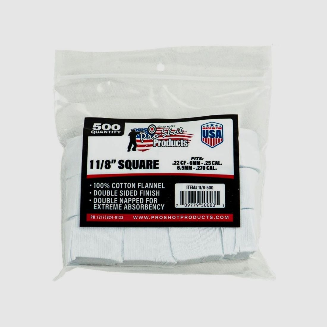 500 Patches 1 1/8" Carré .223/5,56