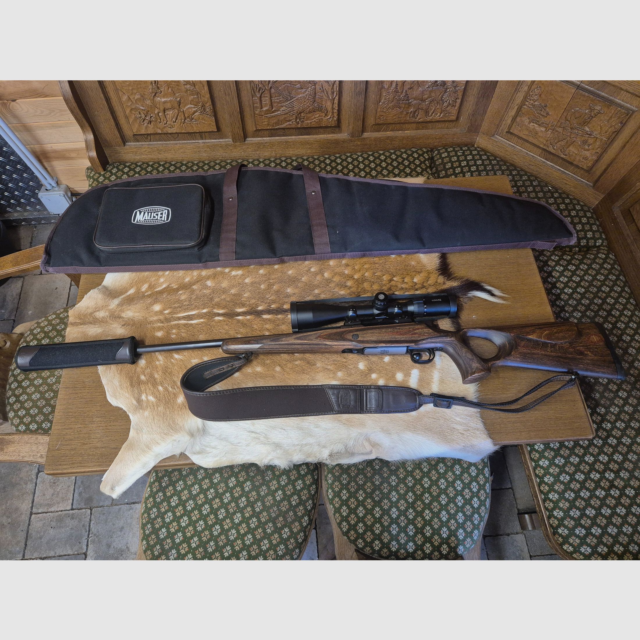 Mauser M12 Max .308 with cocking piece, Dentler mount with A-Tec suppressor and lots of accessories, image 1 of 6