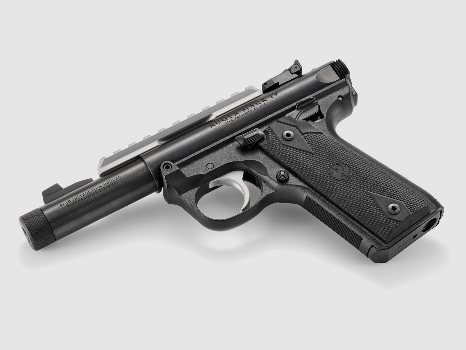 Pistolet RUGER Mark IV 22/45 .22 LR 4,4"/11,18cm Bleu 1/2"-28