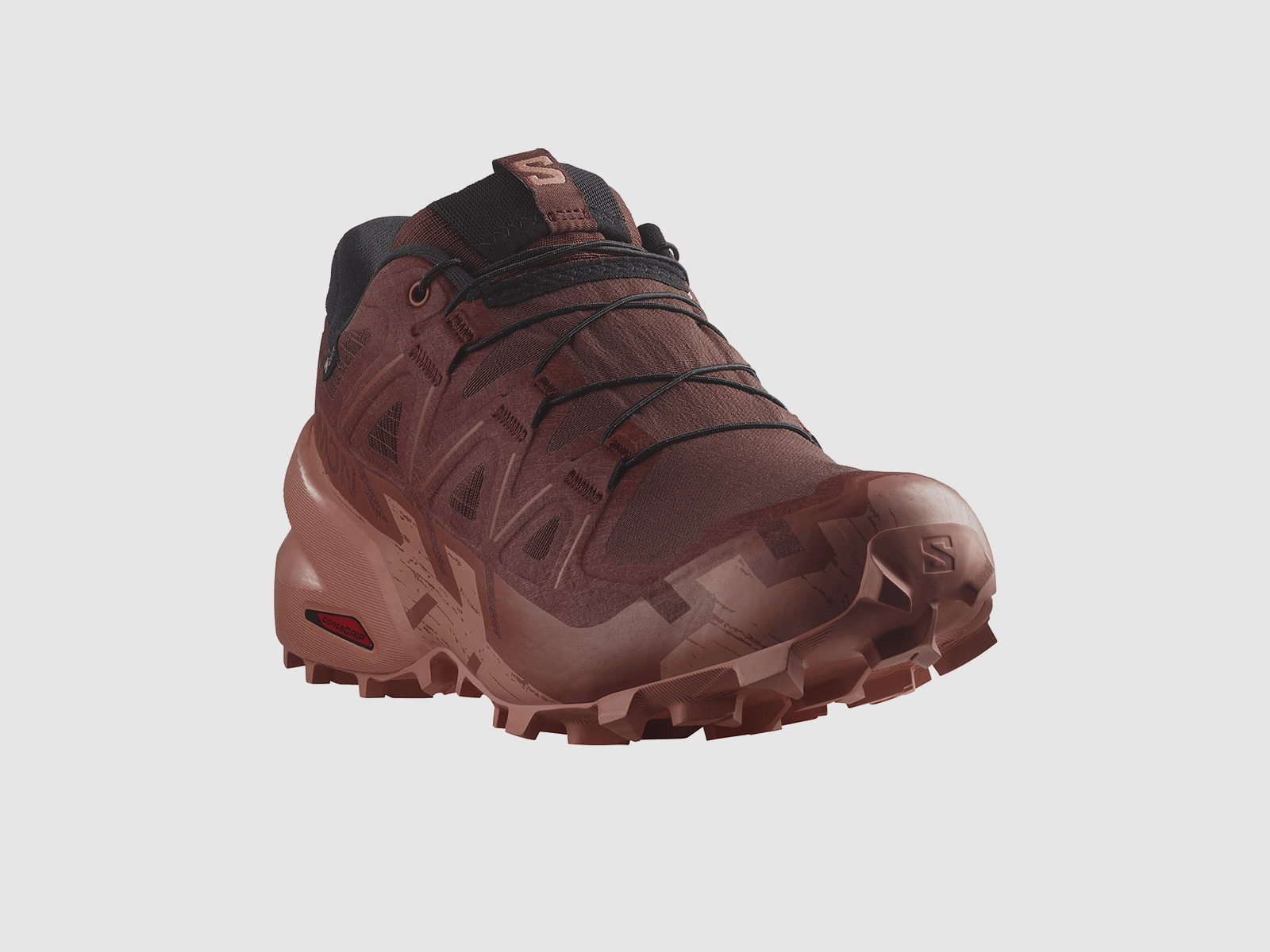 SALOMON – DAMY – SPEEDCROSS 6 GTX W Rum Raisin / Barn Red / Canyon Clay, zdjęcie 2 z 7