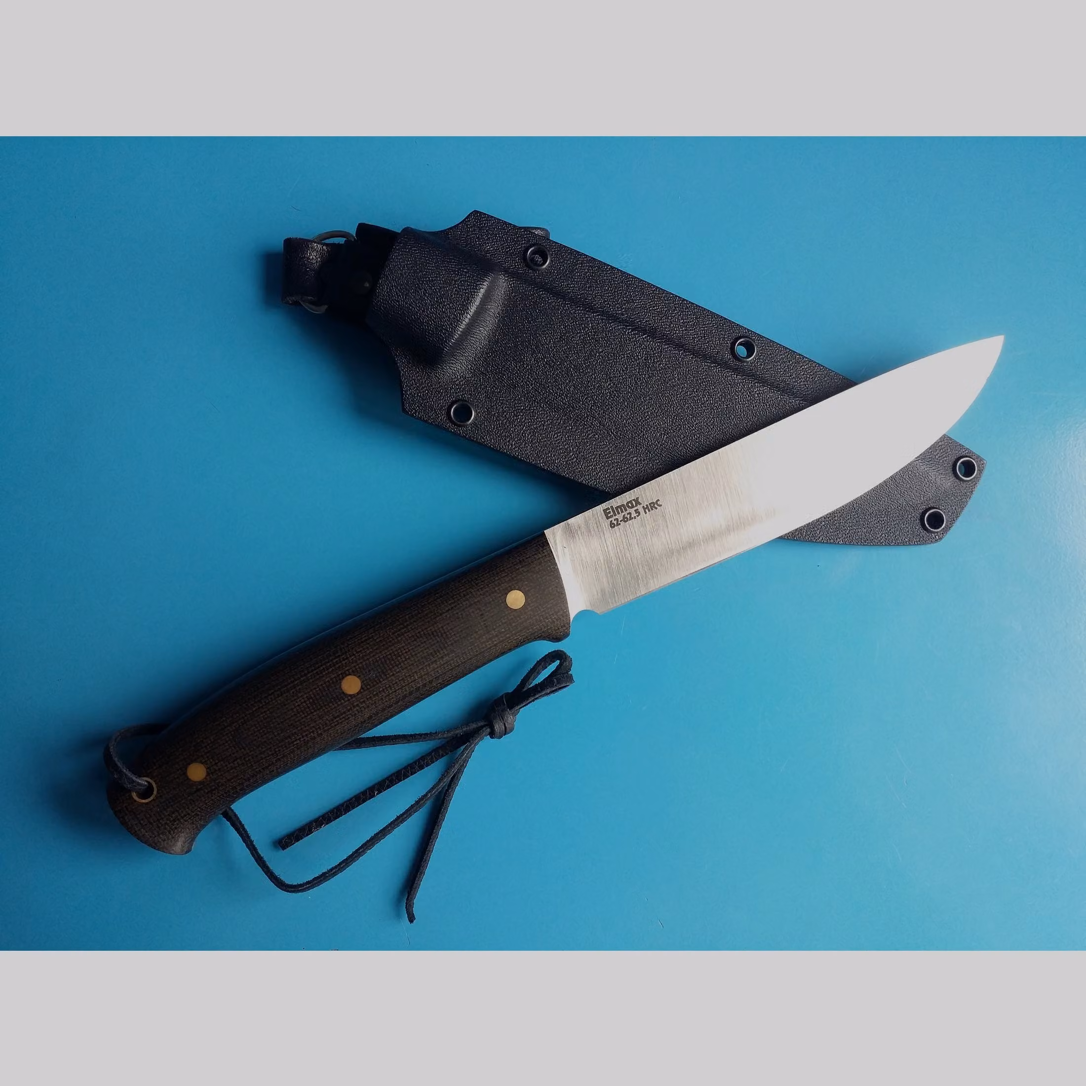 Coltello fatto a mano da -HighlandeR-, realizzato in acciaio Elmax in polveremetallurgia., immagine 2 di 6