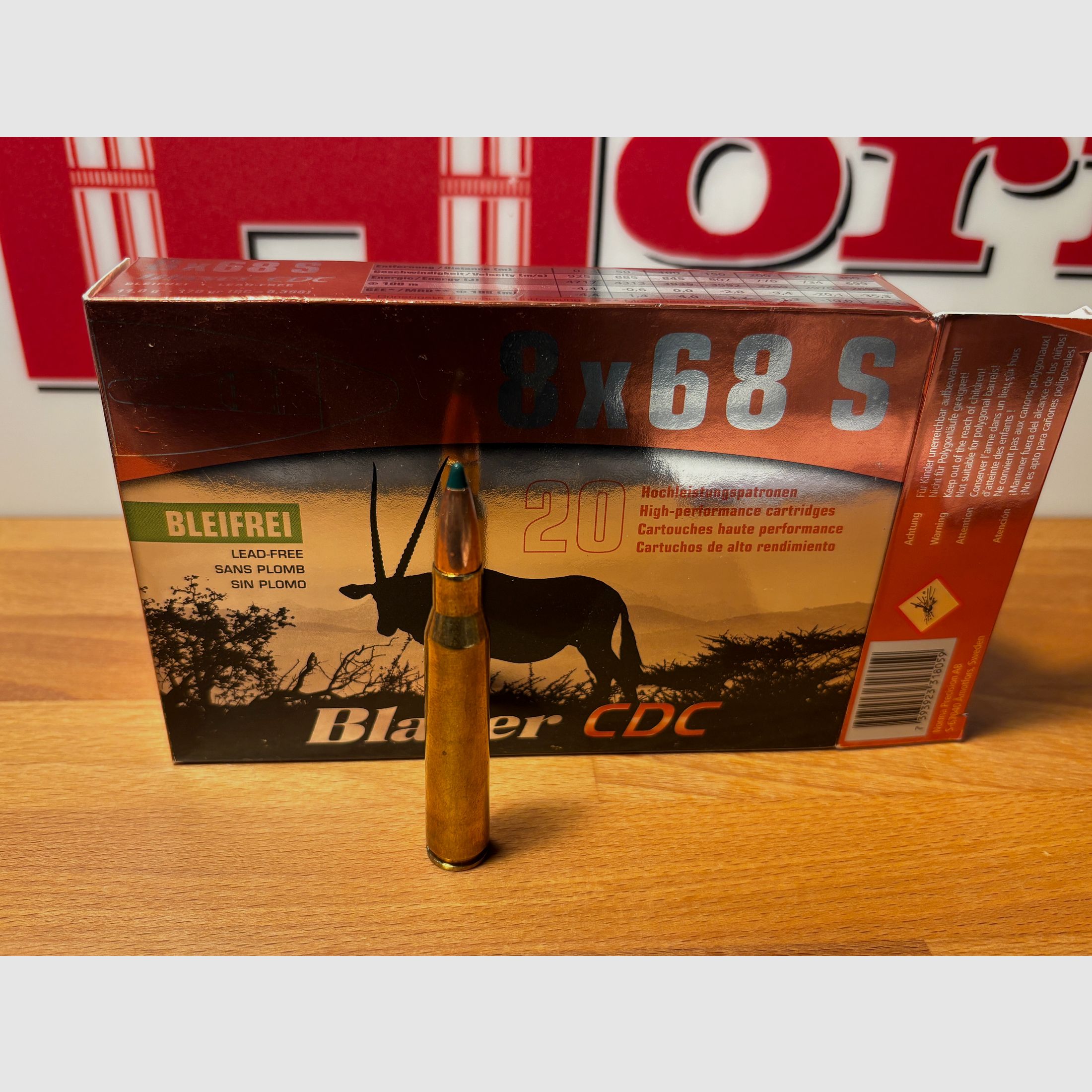 Blaser 8x68 S CDC 11,0g 170grs Bleifrei