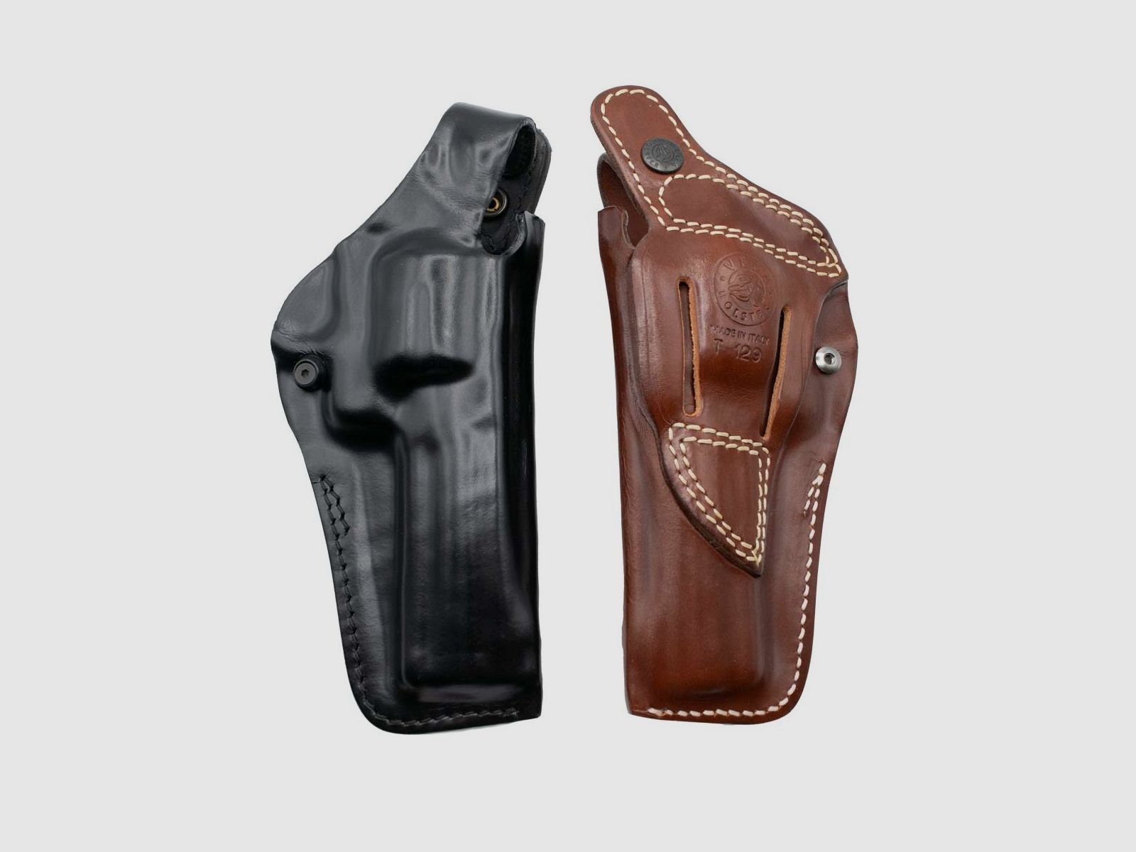 Lederholster "FBI" PRO 4" N-Frame S&W 27/29/325/327/329/610/625/627/629,Taurus 17/44/97/425/990/991/992-Braun-Linkshänder