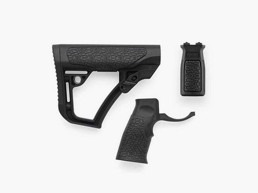 Kit crosse 3 pièces Noir M-Lok - Kit crosse-grip-poignée 3 pièces NOIR Buttstock, grip combo mlok blac