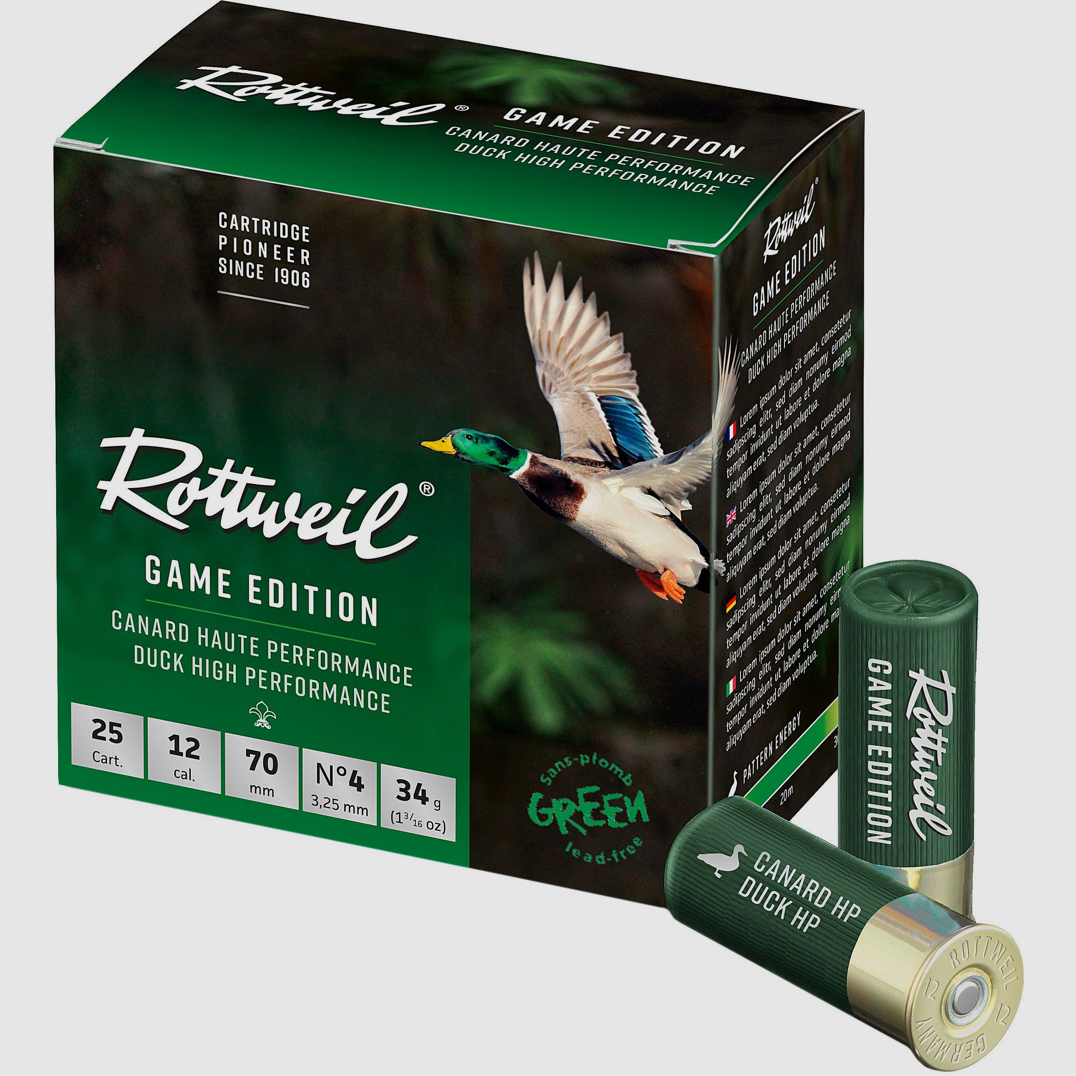 Rottweil Schrotpatronen Game Edition Ente 12-70 3,25 mm