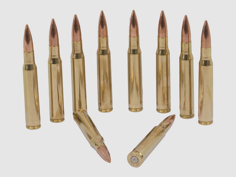 Dekopatronen Kaliber 7,62 x 63 mm .30-06 Springfield blinde Originalpatronen 10 StĂĽck (P18)