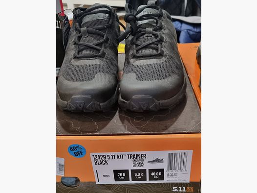 5.11 AT Trainer Zwarte Schoenen ENKELE MAAT 40EU